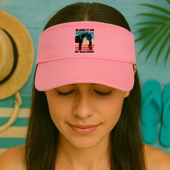 Blame It On My Wild Heart Horse Retro Visor