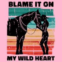 Blame It On My Wild Heart Horse Retro Short Acrylic Beanie