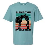 Blame It On My Wild Heart Horse Retro Sueded Cloud Jersey T-Shirt