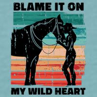 Blame It On My Wild Heart Horse Retro Sueded Cloud Jersey T-Shirt