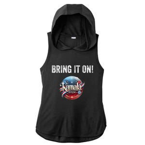 Bring It On Kamala Harris 2024 Election President Ladies PosiCharge Tri-Blend Wicking Draft Hoodie Tank