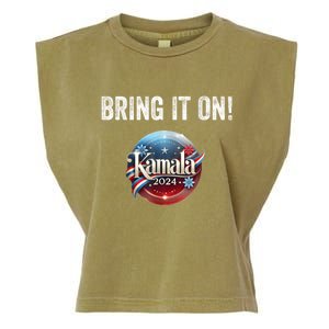 Bring It On Kamala Harris 2024 Election President Garment-Dyed Women's Muscle Tee