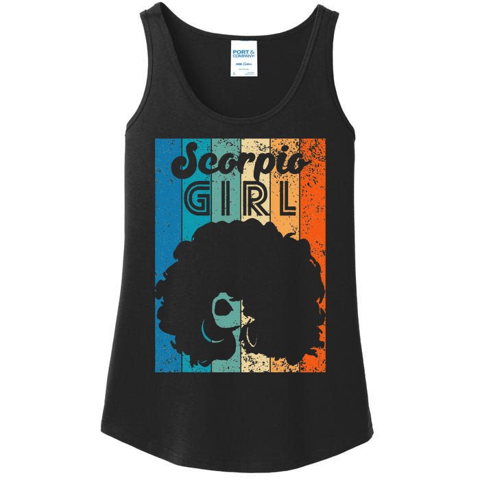 Born In October 23 to November 22 Birthday Scorpio Afro Ladies Essential Tank