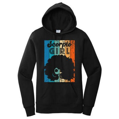 Born In October 23 to November 22 Birthday Scorpio Afro Women's Pullover Hoodie