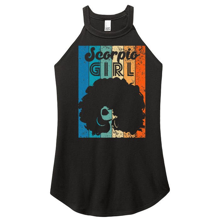 Born In October 23 to November 22 Birthday Scorpio Afro Women's Perfect Tri Rocker Tank