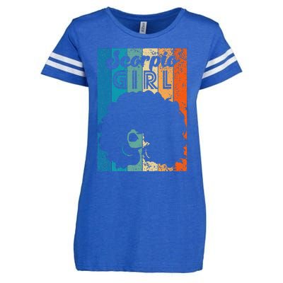 Born In October 23 to November 22 Birthday Scorpio Afro Enza Ladies Jersey Football T-Shirt