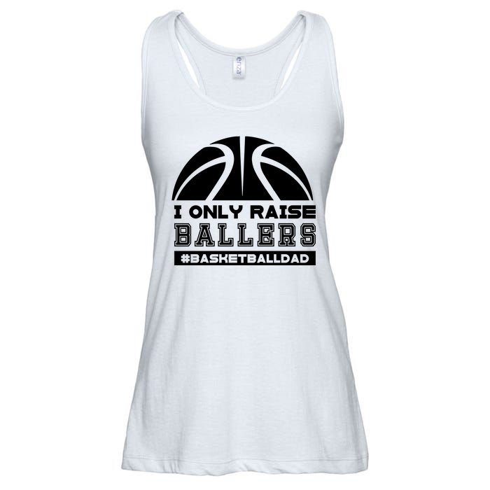 Basketball I Only Raise Ballers Basketball Dad Ladies Essential Flowy Tank