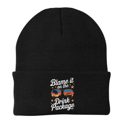 Blame It On The Drink Package Funny Cruise Design Knit Cap Winter Beanie