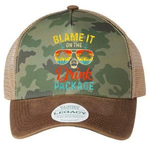 Blame It On The Drink Package Cruise Cruising Matching Legacy Tie Dye Trucker Hat