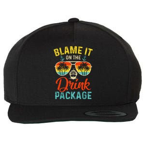 Blame It On The Drink Package Cruise Cruising Matching Wool Snapback Cap