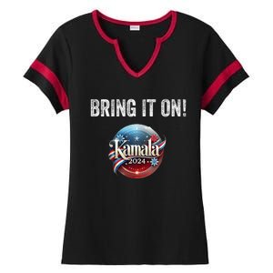 Bring It On Kamala Harris 2024 Election President Ladies Halftime Notch Neck Tee