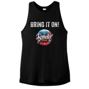 Bring It On Kamala Harris 2024 Election President Ladies PosiCharge Tri-Blend Wicking Tank