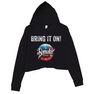 Bring It On Kamala Harris 2024 Election President Crop Fleece Hoodie