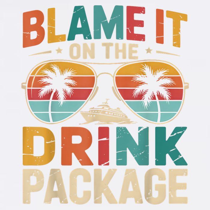 Blame It On The Cruise Package Family Cruise 2025 Matching Flat Bill Trucker Hat