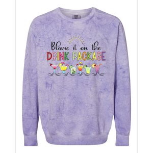 Blame It On The Drink Package Cruise Vacation Colorblast Crewneck Sweatshirt