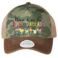 Blame It On The Drink Package Cruise Vacation Legacy Tie Dye Trucker Hat