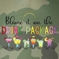 Blame It On The Drink Package Cruise Vacation Legacy Tie Dye Trucker Hat