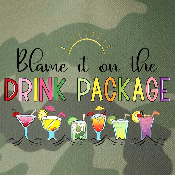 Blame It On The Drink Package Cruise Vacation Legacy Tie Dye Trucker Hat