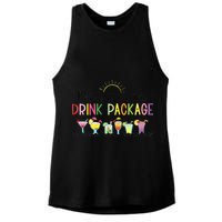 Blame It On The Drink Package Cruise Vacation Ladies PosiCharge Tri-Blend Wicking Tank