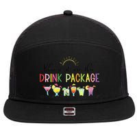 Blame It On The Drink Package Cruise Vacation 7 Panel Mesh Trucker Snapback Hat