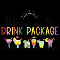 Blame It On The Drink Package Cruise Vacation Drawstring Bag