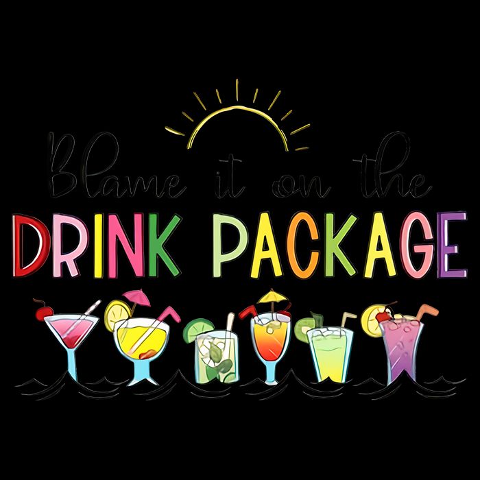 Blame It On The Drink Package Cruise Vacation 16 in Basic Backpack