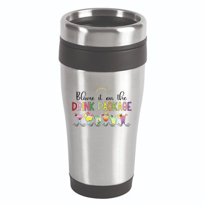 Blame It On The Drink Package Cruise Vacation 16oz Travel Tumbler