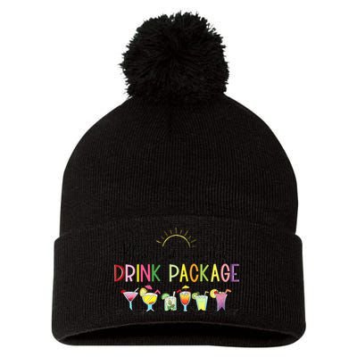 Blame It On The Drink Package Cruise Vacation Pom Pom 12in Knit Beanie