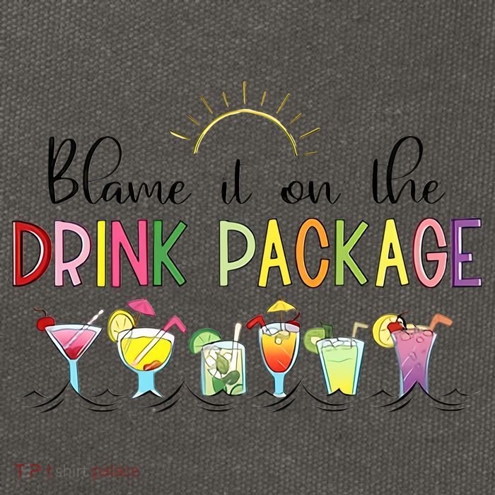 Blame It On The Drink Package Cruise Vacation Cotton Canvas Backpack