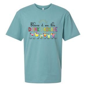 Blame It On The Drink Package Cruise Vacation Sueded Cloud Jersey T-Shirt