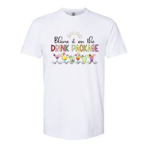 Blame It On The Drink Package Cruise Vacation Softstyle CVC T-Shirt