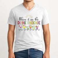 Blame It On The Drink Package Cruise Vacation V-Neck T-Shirt
