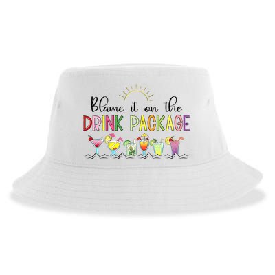 Blame It On The Drink Package Cruise Vacation Sustainable Bucket Hat