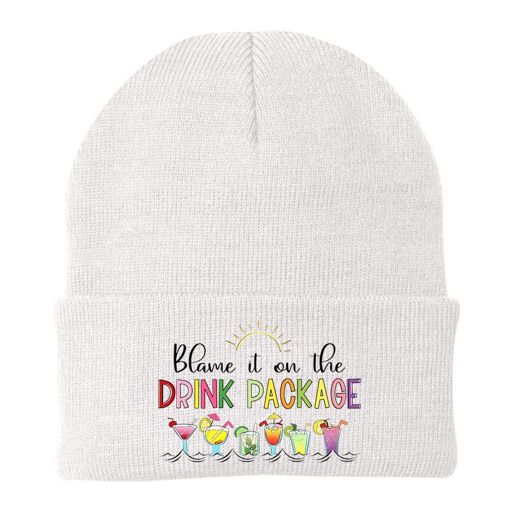 Blame It On The Drink Package Cruise Vacation Beanie