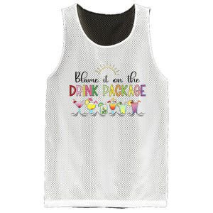 Blame It On The Drink Package Cruise Vacation Mesh Reversible Basketball Jersey Tank