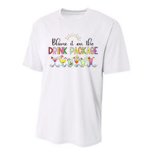 Blame It On The Drink Package Cruise Vacation Performance Sprint T-Shirt