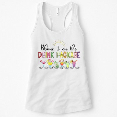 Blame It On The Drink Package Cruise Vacation Womens Tank Top