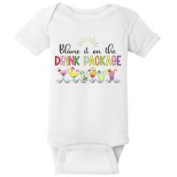 Blame It On The Drink Package Cruise Vacation Baby Bodysuit