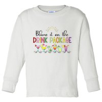 Blame It On The Drink Package Cruise Vacation Toddler Long Sleeve Shirt