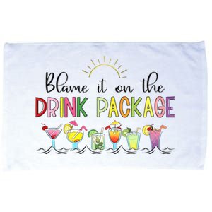 Blame It On The Drink Package Cruise Vacation Microfiber Hand Towel