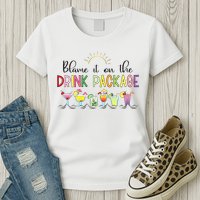 Blame It On The Drink Package Cruise Vacation Womens T-Shirt