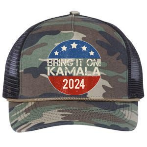 Bring It On Kamala Harris 2024 Election President Retro Rope Trucker Hat Cap