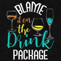 Blame It On The Drink Package Cruising Lover Cruiser Cruise Ladies PosiCharge Tri-Blend Wicking Tank
