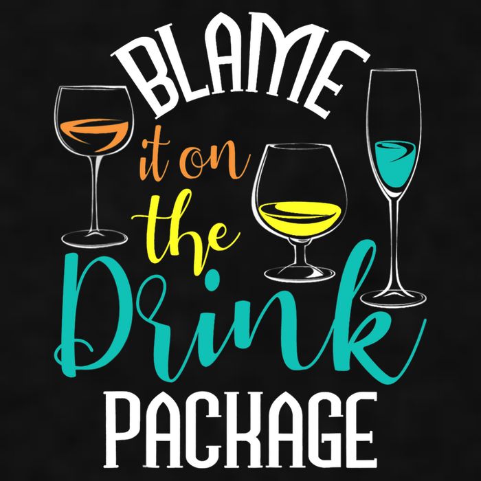 Blame It On The Drink Package Cruising Lover Cruiser Cruise Ladies PosiCharge Tri-Blend Wicking Tank