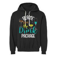 Blame It On The Drink Package Cruising Lover Cruiser Cruise Garment-Dyed Fleece Hoodie