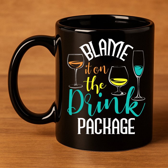 Blame It On The Drink Package Cruising Lover Cruiser Cruise 11oz C Handle Ceramic Mug