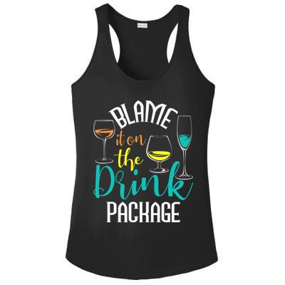 Blame It On The Drink Package Cruising Lover Cruiser Cruise Ladies PosiCharge Competitor Racerback Tank