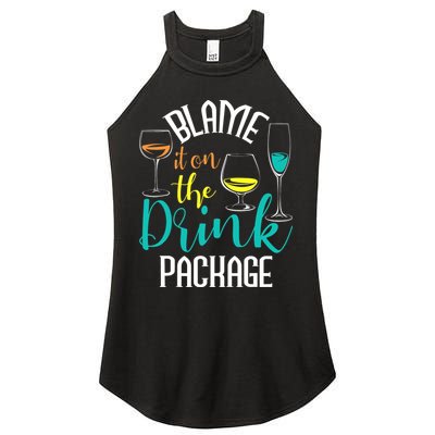 Blame It On The Drink Package Cruising Lover Cruiser Cruise Women's Perfect Tri Rocker Tank