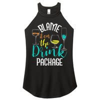 Blame It On The Drink Package Cruising Lover Cruiser Cruise Women's Perfect Tri Rocker Tank