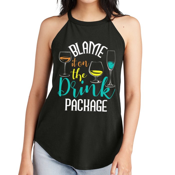 Blame It On The Drink Package Cruising Lover Cruiser Cruise Women's Perfect Tri Rocker Tank